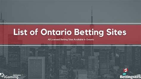 best sportsbooks ontario|List of All Ontario Betting Sites .